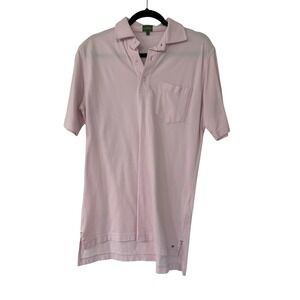 Sid Mashburn Mens Pink Pique Cotton Short Sleeve Pocket Polo Shirt Size S